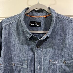 Orvis Long-sleeve Trout Bum Button-Up Shirt Vented Fishing EUC XXL